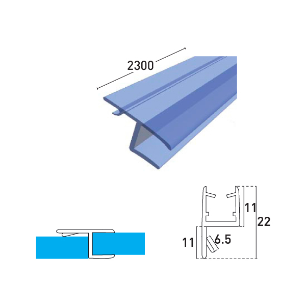 Vedante para vidro 180�